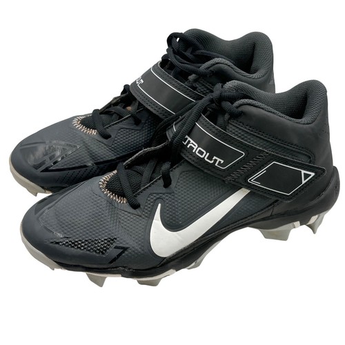 Nike Baseball Cleats Force Trout 7 Pro Youth Kids 6Y Black White Strap Fastflex