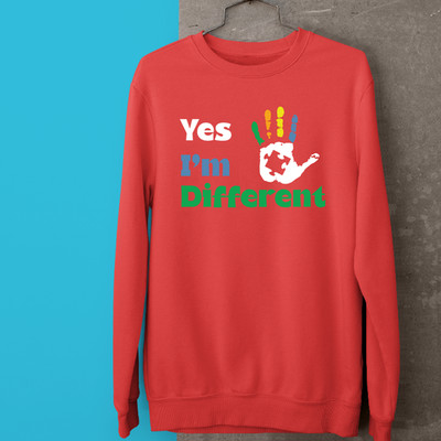 Yes Im Different Sweatshirt Puzzleteil Neurodiversität Autismus Bewusstsein