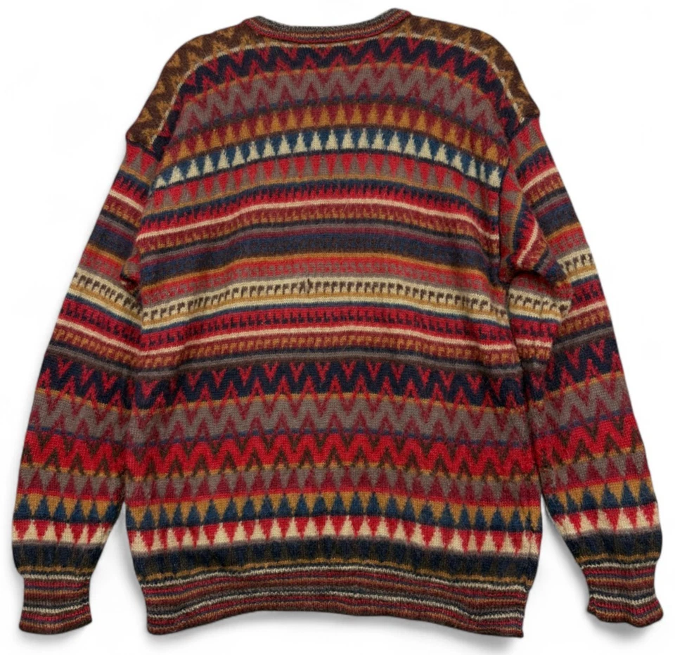 Vintage Peruvian Connection Sweater Mens M Multicolor Alpaca Pullover Artsy - Image 2 of 4