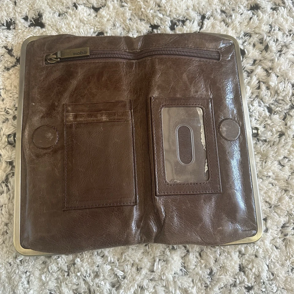 Cartera sin asas vintage HOBO International Lauren en cuero natural 100 % genuino Foto 3 de 4