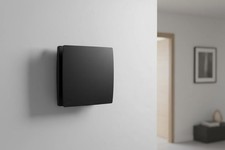 Black Bathroom Extractor Fan 4" Flat Panel Silent Ventilation Timer Wall Ceiling