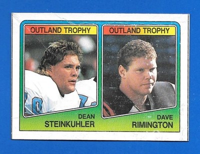 1988 TOPPS B DEAN STEINKUHLER DAVE RIMINGTON OUTLAND TROPHY BOX BOTTOM ...