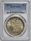 1883-O Morgan Silver $1 Dollar PCGS MS 63 Colorful Toning