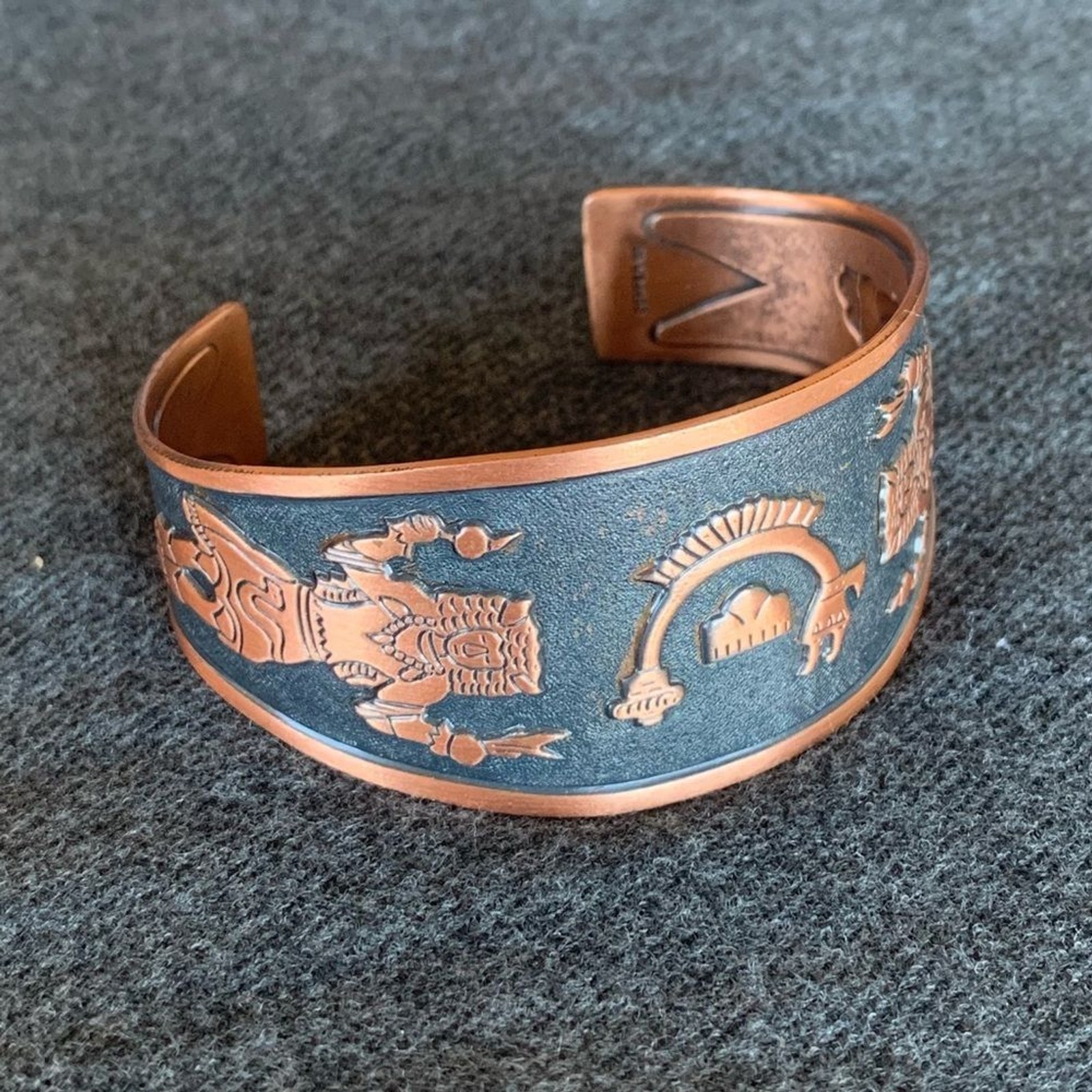 Solid Copper Kachina Bracelet - image 11