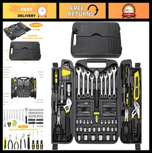 95-Piece Ensemble d'outils de mécanique, Boîte à outils portable avec clé, pinces & Boutons de chaussettes