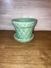 McCoy Pottery Green Flower Pot Planter Vintage