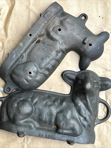 Vintage GRISWOLD Cast Iron Lamb Cake Mold No. 866