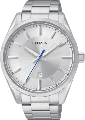 #ad Citizen Men#x27;s Date Quartz Stainless Steel Watch BI1030 53A NEW $81.99
