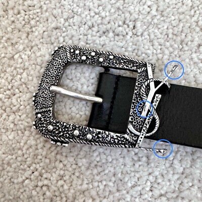 YSL Calfskin Monogram Cheyenne Belt 85cm with Silver Hardware $_57.JPG?set_id=880000500F main image 4