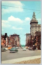 West Federal Street Downtown Retail Central Tower Youngstown OH Postcard K20