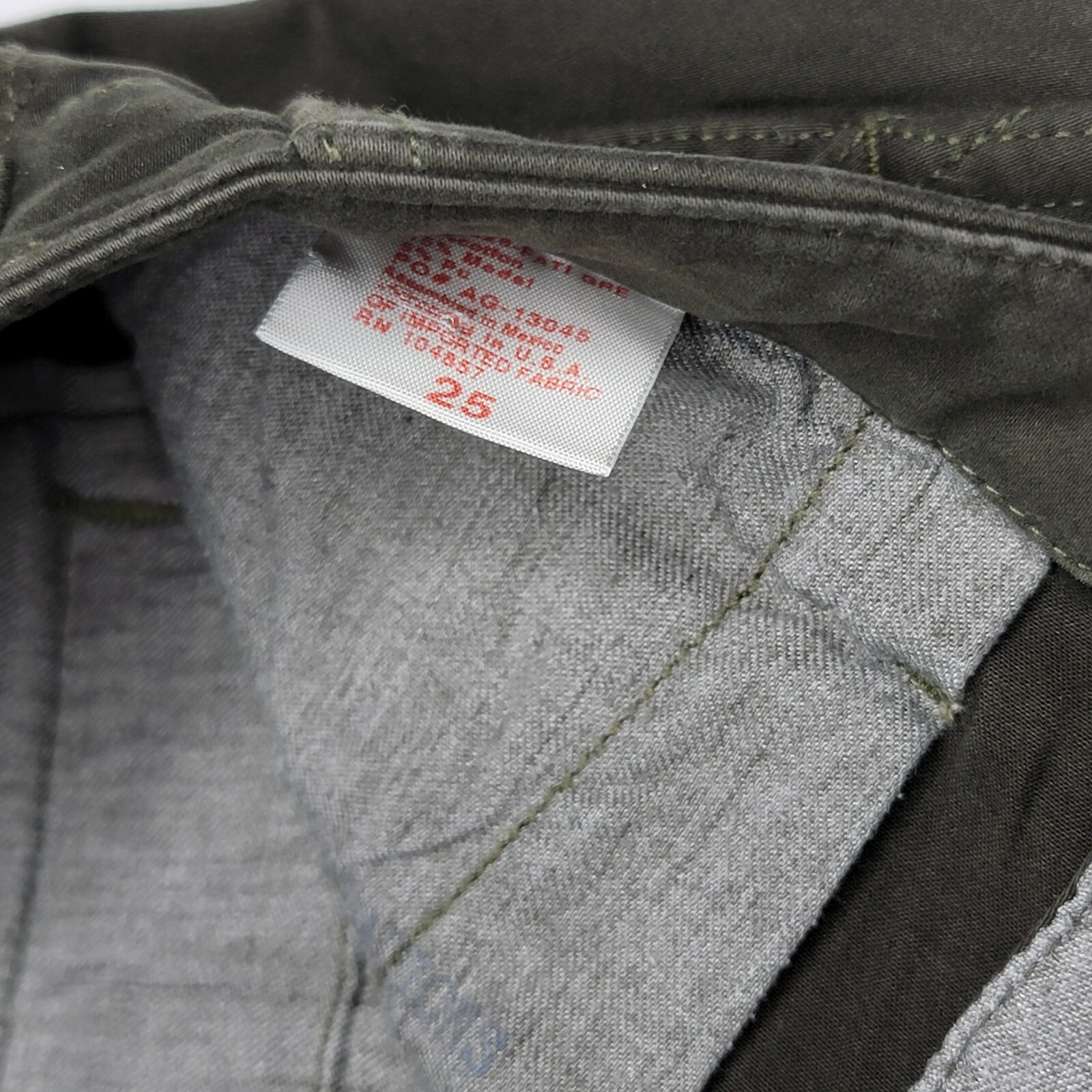 Adriano Goldschmied 25 Slim Cargo Skinny Straight Army Green Women's Soft Jeans thumbnail 7