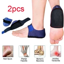 2PC Plantar Fasciitis Arch Wrap Support Foot Pain Relief Heel Therapy Brace Sock