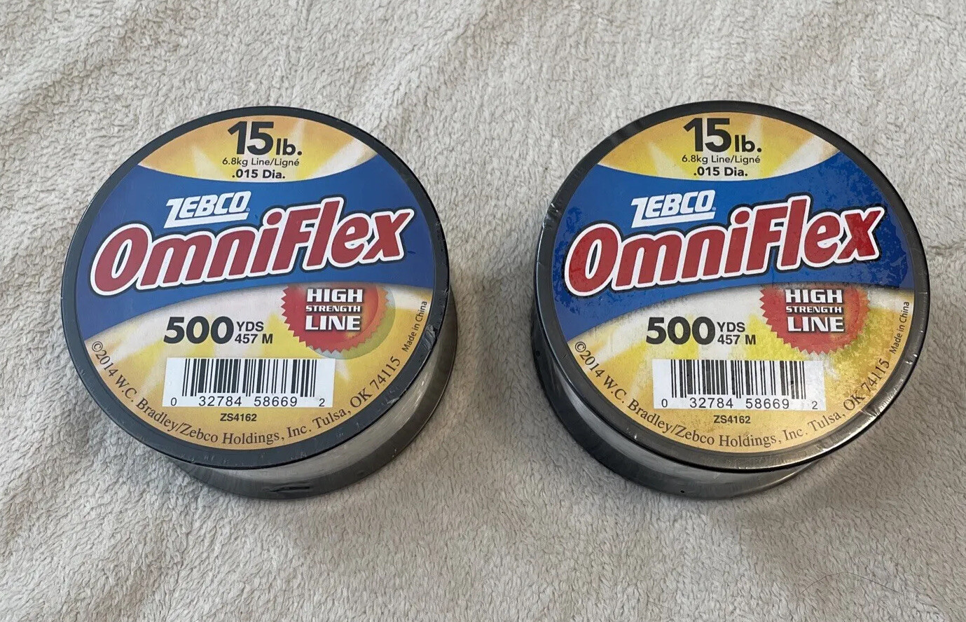 Zebco 15 lb Fishing Line Omniflex 500 Yards High Strength String Lot of