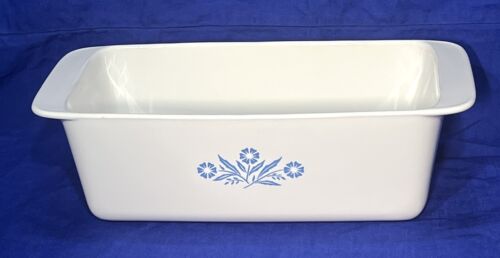 Vintage Corning Ware Blue Cornflower P-315B 9x5x3 Bread Loaf Pan Baking Dish 2Qt - Picture 1 of 15
