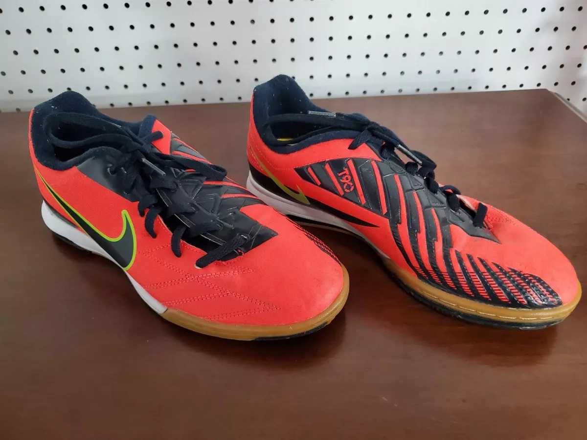 Nike T90 Shoot IV IC Shoes Size US 5Y Orange/Black USED | eBay