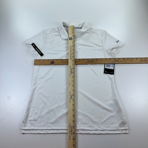 NEW Nike Victory Polo Shirt Womens Medium White Golf Dri Fit Lightweight - Picture 4 of 7