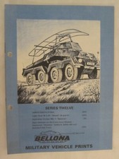 Bellona Military Vehicle Prints 12 - Sdkfz 232, Stuart, Sentinal, Opel Maultier