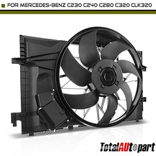 New Radiator Cooling Fan Assembly with Brushless Motor for Mercedes-Benz C-Class