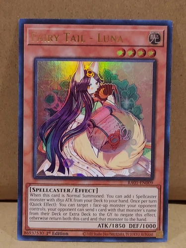 Fairy Tail - Luna RA01-EN009 - Ultra Rare Yugioh! Holo Foil Nice! 1st