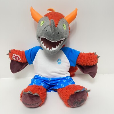 Build A Bear Magiquest Charlock Dragon Great Wolf Lodge Plush BAB Eyes Glow