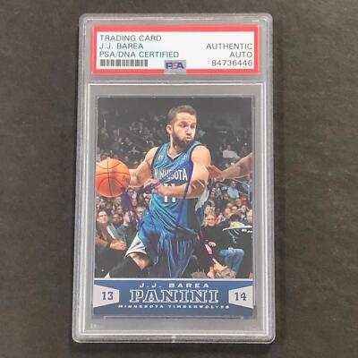 2013-14 NBA Panini Basketball #108 JJ Barea Signed Card AUTO PSA