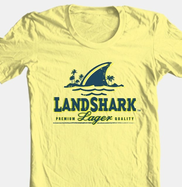 Womens Landshark Beer T shirt 100 cotton graphic Tee Bar Elevate Small