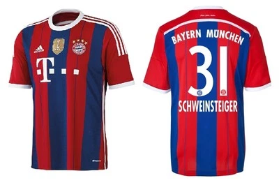 Trikot Adidas FC Bayern 2014-2015 Home WC - Schweinsteiger I Heim Badge FCB
