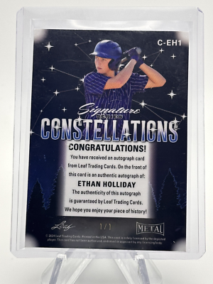 2024 Leaf Signature Series Ethan Holliday Auto Consetllations 1/1 