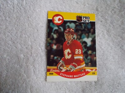 ProSet: NHL & NHLPA ''STEPHANE MATTEAU'' #593 Calgary Flames Trading Card 1990 n1