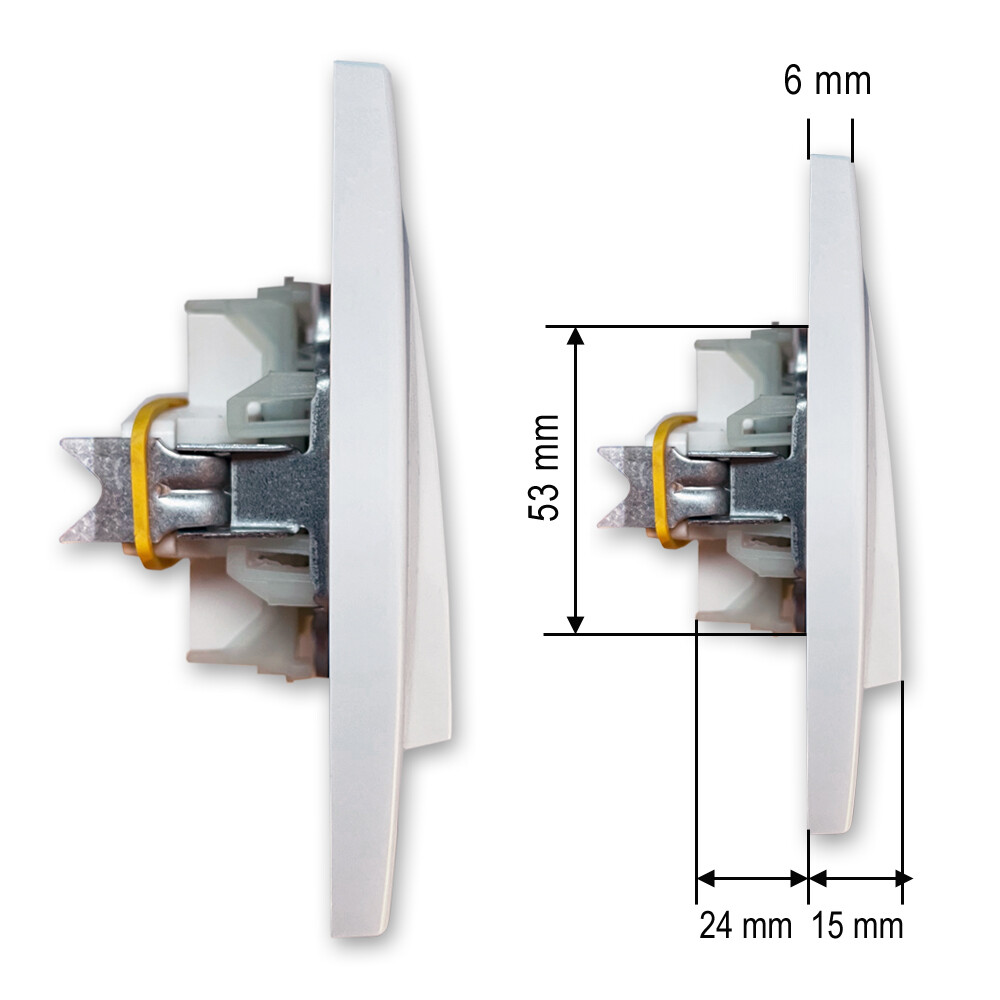 Unterputz Rolladen-Schalter – Wippschalter Für Rollladen, Markisen & Jalousien, 230V, Max. 10A