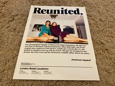 VBK15 WERBUNG 11X8 AMERICAN APPAREL REUNITED