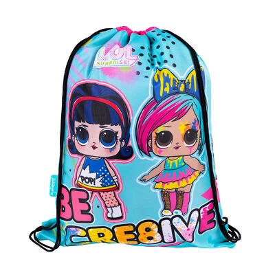 LOL SURPRISE Turnbeutel Mädchen Schuhbeutel Sportbeutel Rucksack Blau Lila Rosa