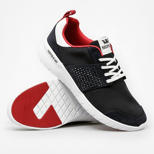 Supra Scissor Shoes Trainers Running Skate Casual - Navy / Red / White NEW - Picture 2 of 6