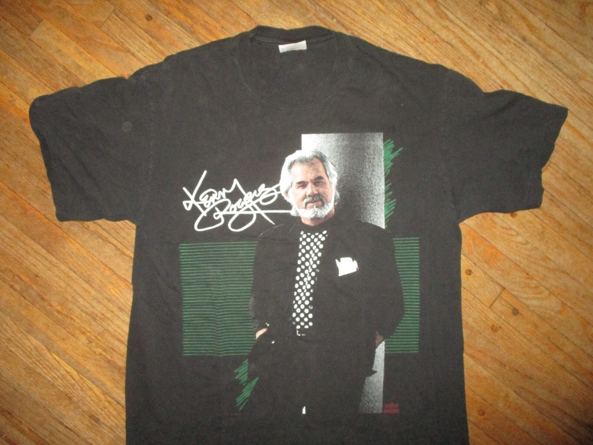 vtg KENNY ROGERS T SHIRT Country Concert Tour 80s 90s Gambler 