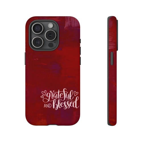 Red Tough Cases For iPhone, Galaxy, Pixel Grateful and Blessed - Picture 42 of 251