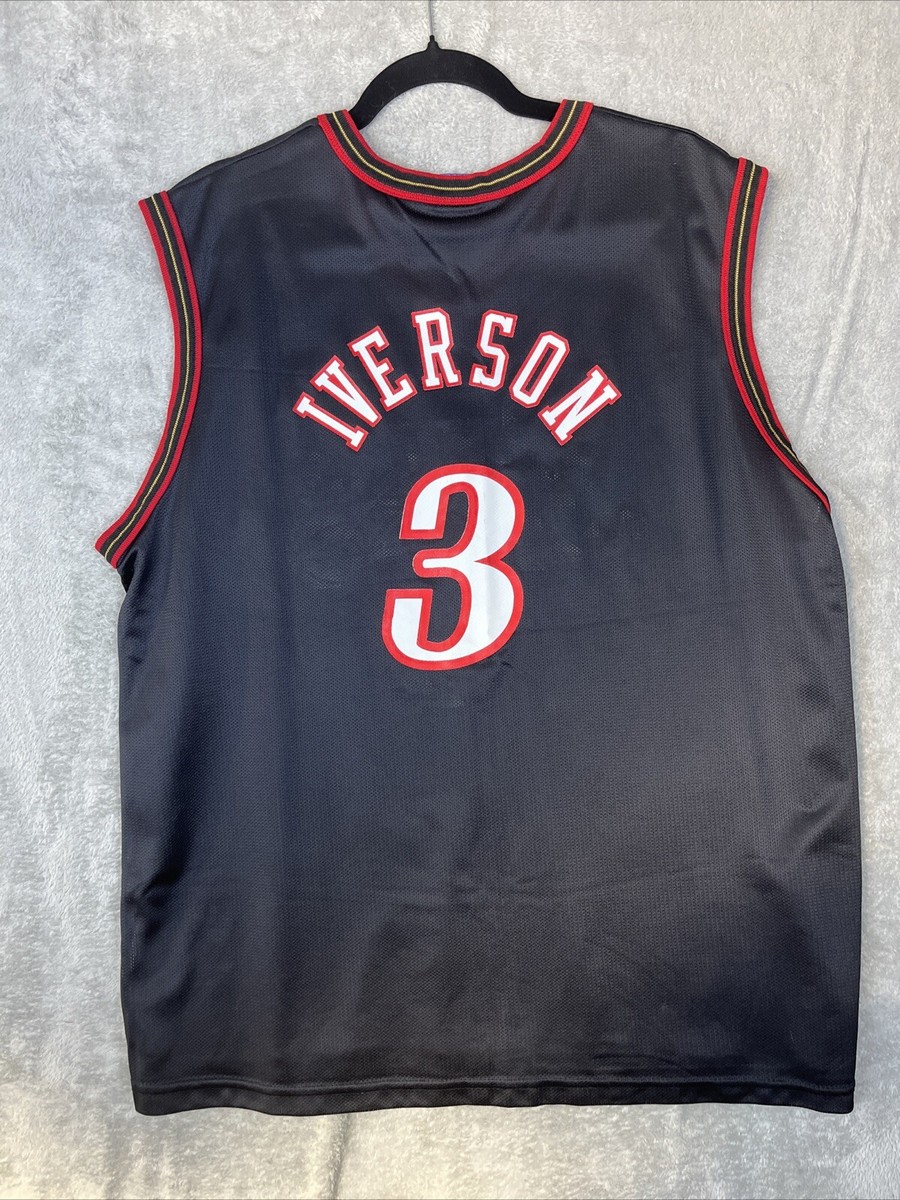 Allen Iverson Philadelphia 76ers Sixers Vintage Champion jersey 44