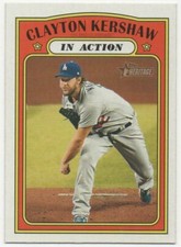 Clayton Kershaw 2021 TOPPS HERITAGE In Action Base #38 Dodgers