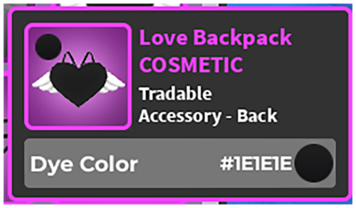 Roblox World Zero WZ - COSMETIC - #1E1E1E BLACK HEX ITEMS - Picture 126 of 128