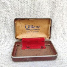 1930s Vintage Gillette Rasoir de Sécurité Vide Étui Angleterre Collection CB204