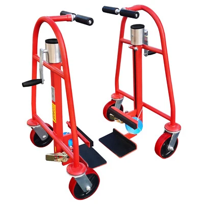 PAKE HANDLING TOOLS Steel Manual Machinery Mover, 1320 lbs (Set of 2), PU-on-Steel Wheels