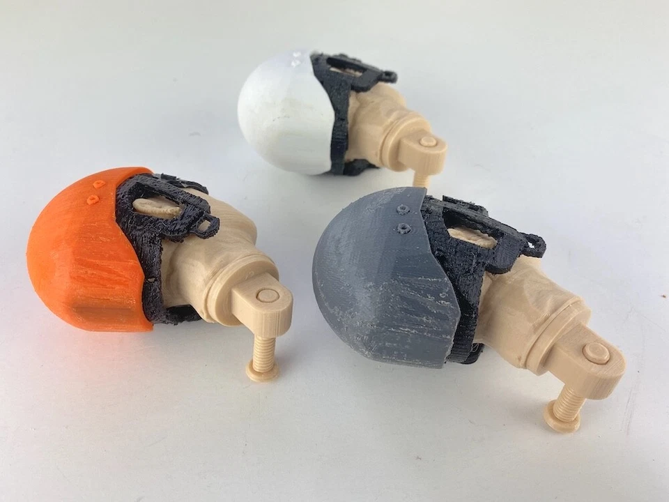 Cabeza de piloto de parapente/planeador BMP RC, casco, forro, visera (escala 1:5) Foto 3 de 4