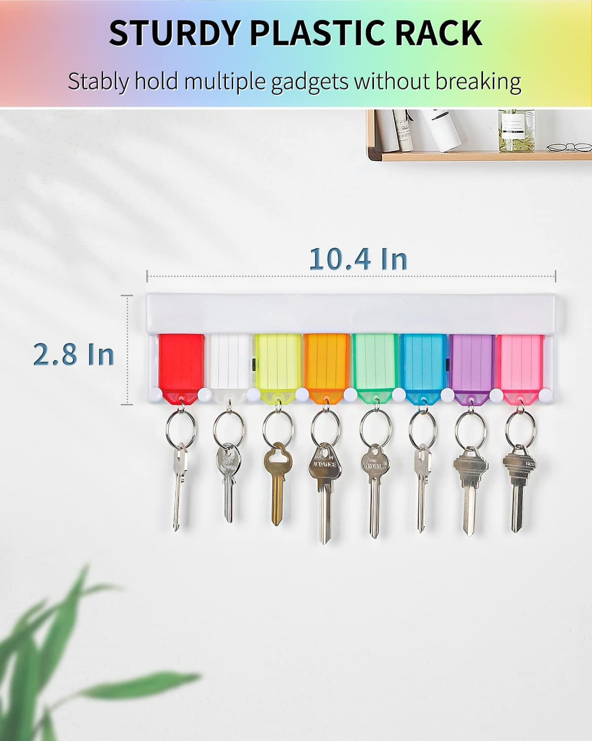 Key Tag Rack Insert Uniclife Key Tag Rack Slot Style Plastic Wall Mounted Key Holder ...