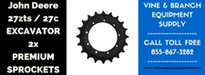 2 x PREMIUM SPROCKET JOHN DEERE 27ZTS / 27CZTS