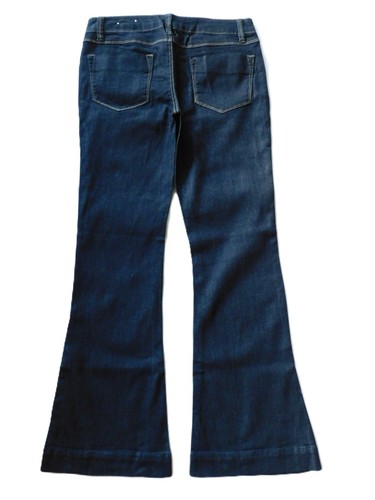Nuevos Jeans Acampanados Mossimo Supply Co Talla 9 Bajo Lavado Oscuro Elastizados Denim Ligero - Imagen 2 de 3