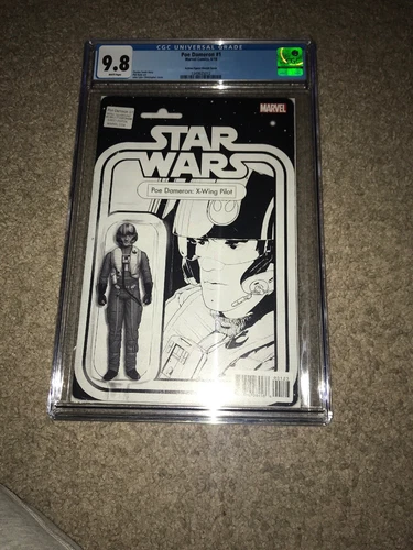 RARE STAR WARS:POE DAMERON #1 Sketch Action Figure VARIANT !!!CGC 9.8!!