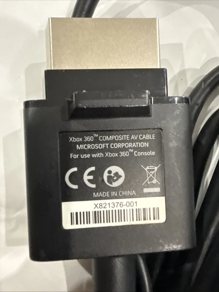 MICROSOFT XBOX 360 Slim OFFICIAL COMPOSITE AV CABLE GENUINE CONSOLE TV OEM - Image 2 of 3