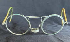 Antique Willson Wire-Rim Round Eyeglasses 50mm Lens Engraved 'M' Early 1900s