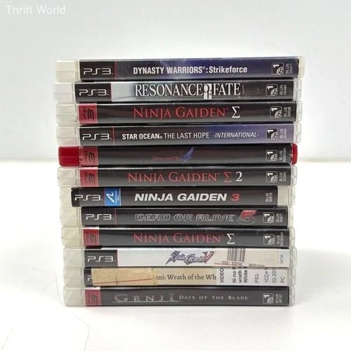 Ninja Gaiden Sigma 1 2 3 Resonance of Fate Ni No Kuni 12 PS3 Game Lot Sony