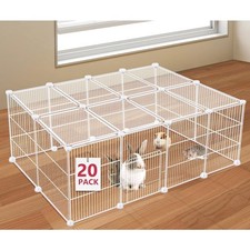 Complete Portable Pet Playpen with 20 Panels - Spacious  Safe for Small Animals