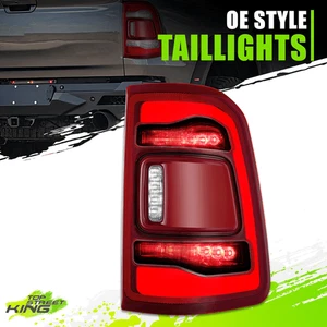 Chrome Red LED Right Side Taillights Assembly for Ram 1500 w/o Blind Spot 19-24